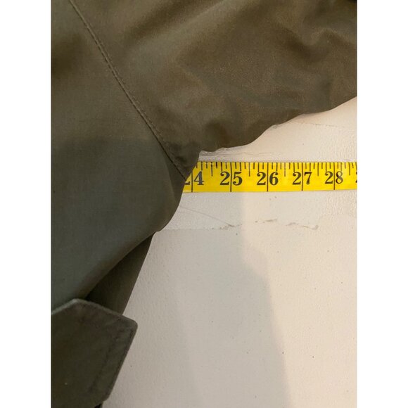 Jos. A. Bank Olive Green Trench Coat w/ Belt Brown Corduroy Collar - Picture 11 of 14